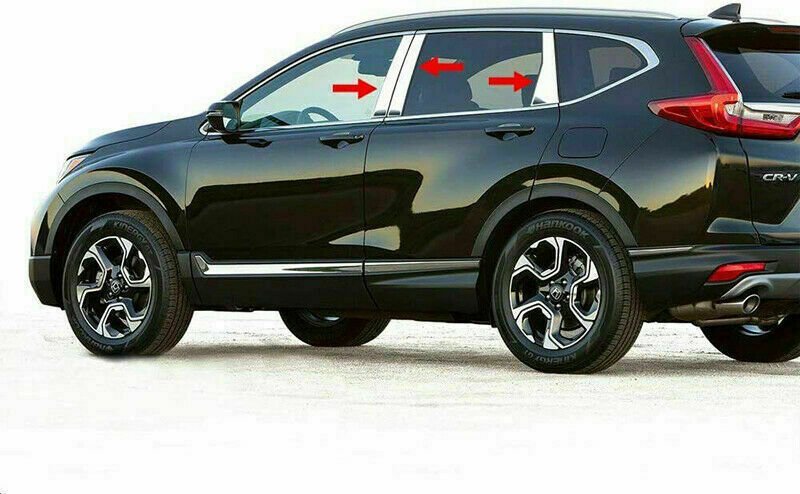 6P for Honda CRV CR-V 2017-2022 Chrome Window BC Pillar Posts Trim Door Cover