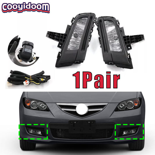 Front Bumper Driving Light Fog Lamps With Wire for Mazda 3 2007-2009 LHRH