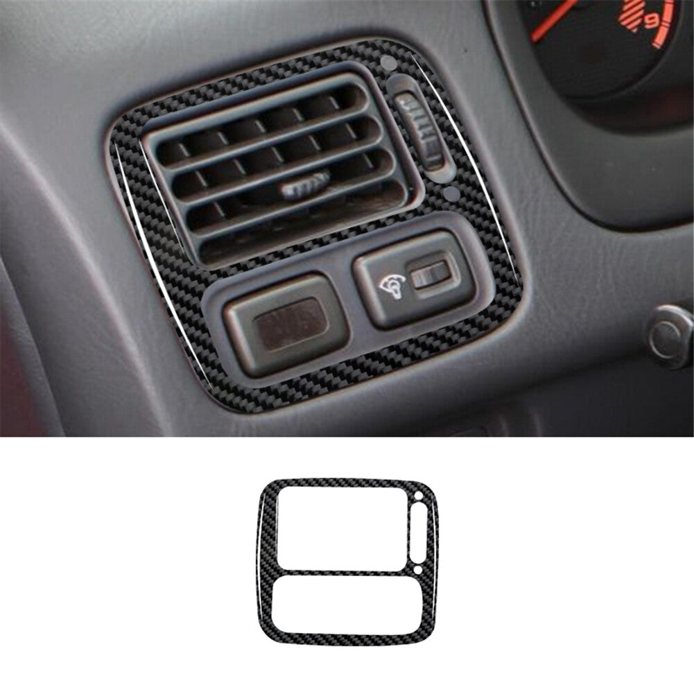 Carbon Fiber Front Left Side Vent Outlet Cover Trim for Honda for Civic 1999-2000