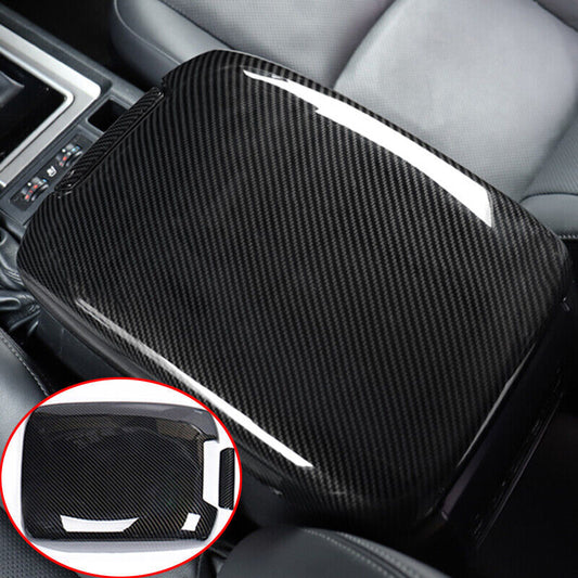 for Toyota Prado FJ150 2010-21 Carbon ABS Central lArmrest Box Panel Cover Trim