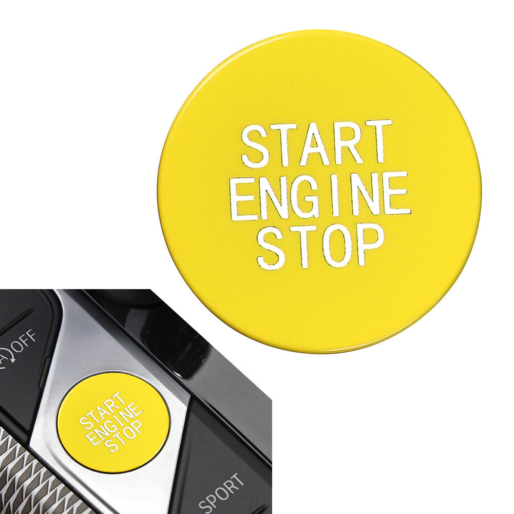 Yellow Car Engine Start Stop Button Switch Cover Trim for BMW 3 8 X Series