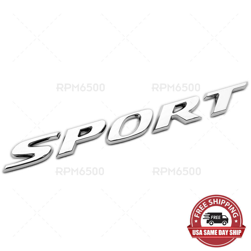 Chrome lettering badge/signage plate for Honda for Civic Sport rear trunk lid
