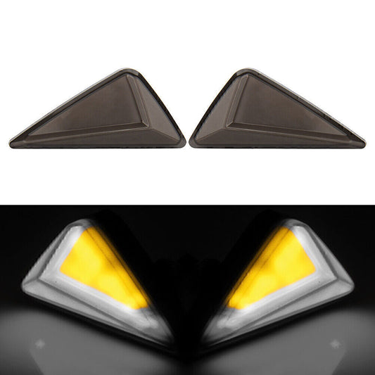 Motorcycle Amber White Flush Mount LED Turn Signal DRL Blinker Light Indicator