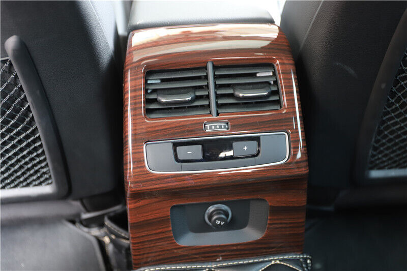 Car Inner Rear Air Outlet Vent Frame Trim 1PCS Fit for Audi A5 17-2019 Red Wood