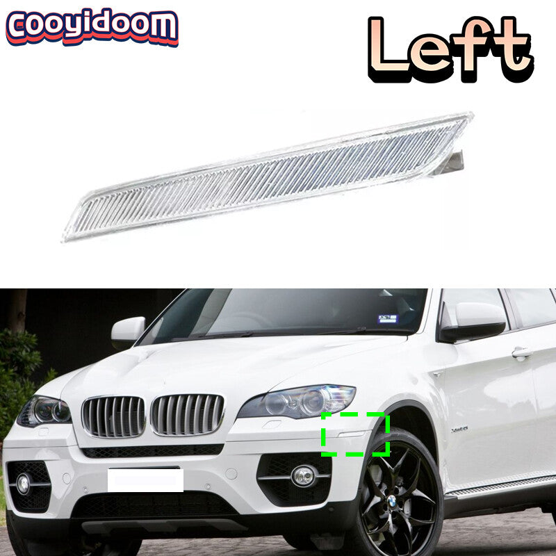 for BMW X6 E71 E72 X5M 2008-2014 Left Front Bumper Side Marker Reflector Lights