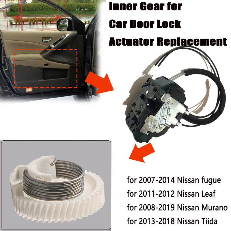 The new central door lock actuator gear is compatible with 2014-2015 for Nissan Rogue Select models.