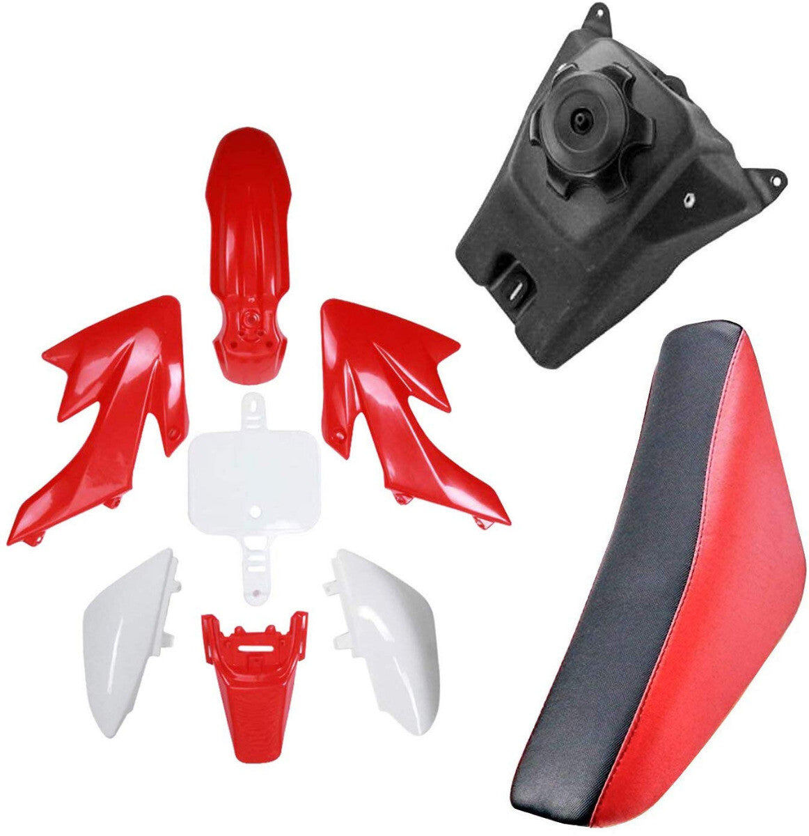 Plastic kit, fuel tank, for seat , 7/8 handlebars, Fo, for Honda CRF50 XR50 Dirt Pit, SSR bicycle.