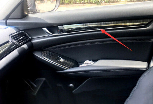 for Honda Accord 2018-2022 Black Titanium Interior Door Strip Panel Cover Trim