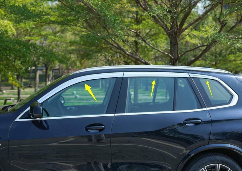 for BMW X5 2019-2023 Chrome Window Wind Visors Sun Rain Guard Vent Deflector 6x