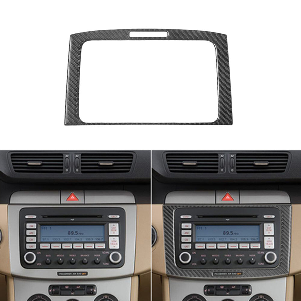 Carbon Fiber Interior Radio Controller Panel Trim Cover for VW for Passat 2006-2011
