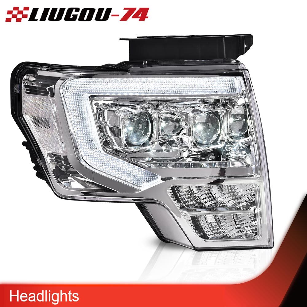 Suitable for 2009-2014 for Ford F150s, new dual LED DRL projector headlights.