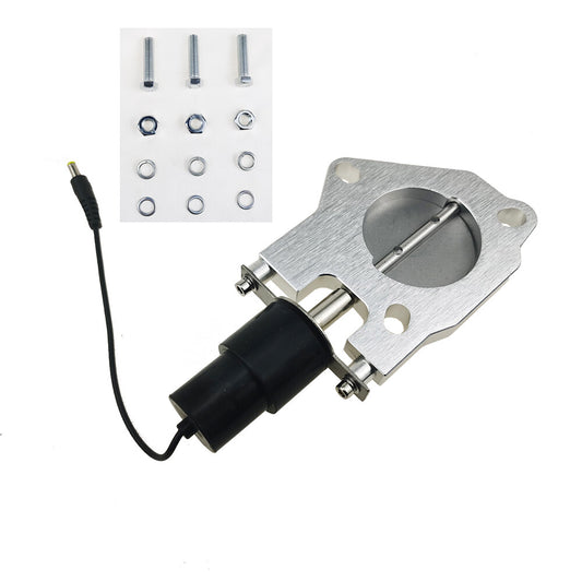 2.5-inch Electric Exhaust Butterfly Valve Kit with Stainless Steel Fittings