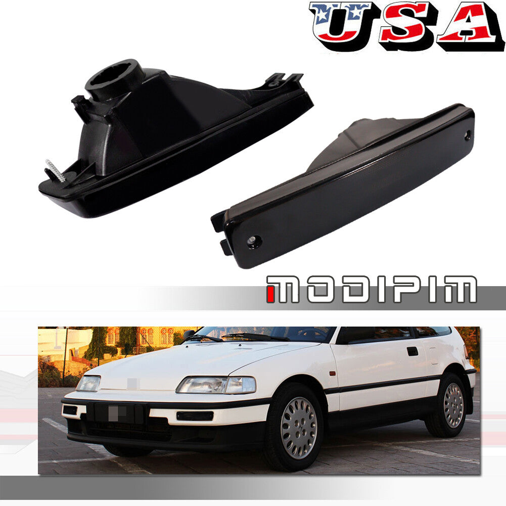 Smoke front bumper trim cover for 1990-1991 for Honda CR-X/CRX turn signals