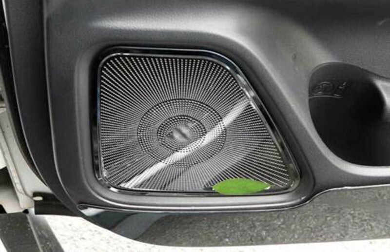 for Mitsubishi Outlander 2013-21 Black Steel Inner Door Speaker Ring Cover Trim