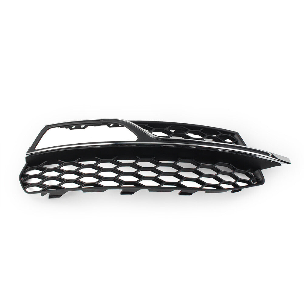 Honeycomb Mesh Front Bumper Fog Light Grille Cover With Chrome Trim for Audi A3