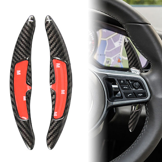 Carbon Fiber Steering Wheel Paddle Shift Fit for Porsche 911 Carrera 991 Cayman