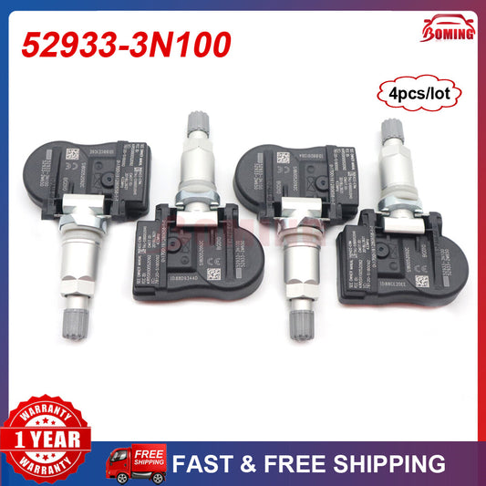 Four new Tire Pressure Sensors (TPMS) for Hyundai for Kia Sorento 52933-3N100