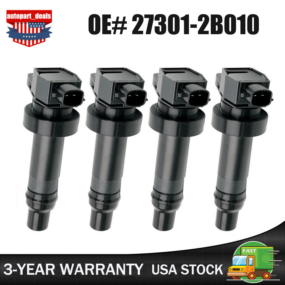 27301-2B010 New Ignition Coil Pack 4PCS for HYUNDAI 2010-2011 for KIA Soul 1.6L L4