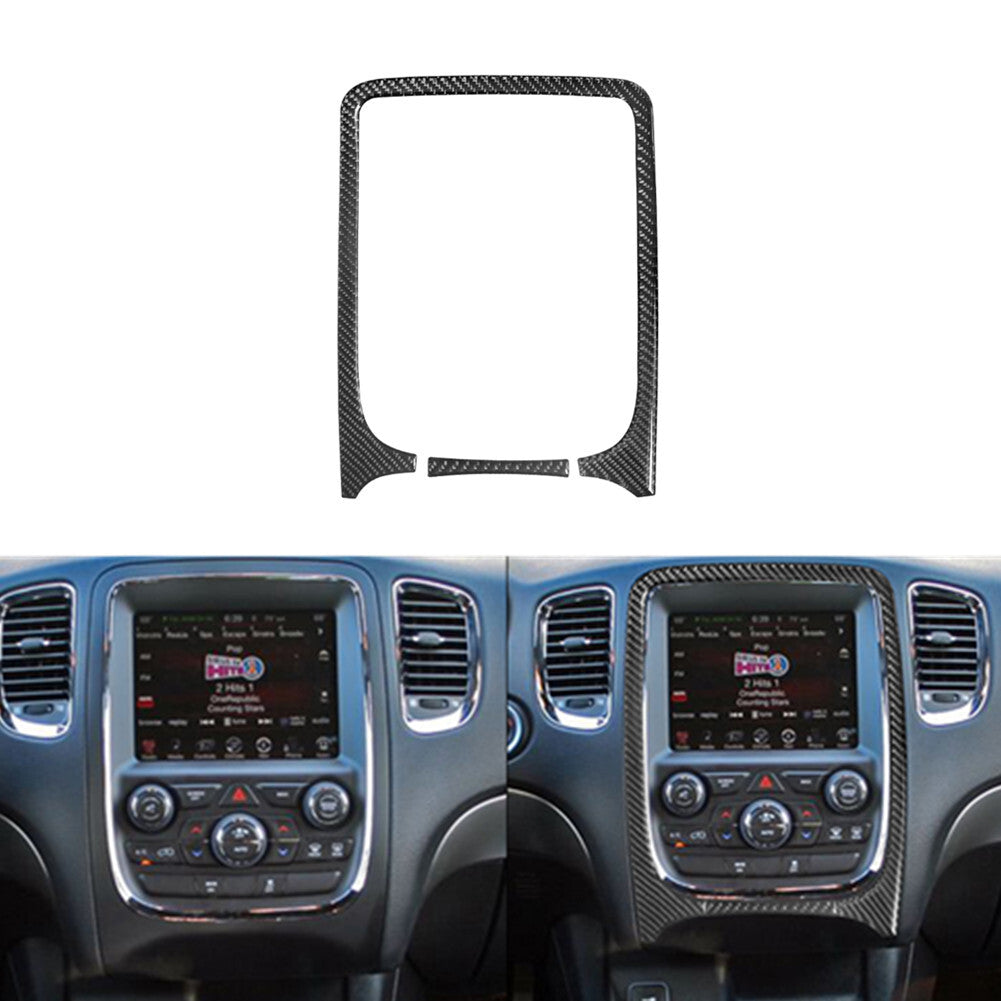 Carbon Fiber Radio Console Surround Frame Trim for Dodge Durango 2014-20 Type B