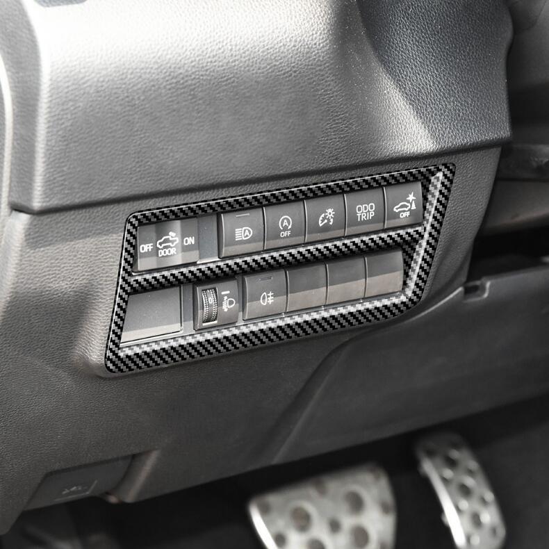 Suitable for Toyota Tundra 2022 - 2024 Carbon Fiber Headlight Switch Frame Trim (1 Piece)