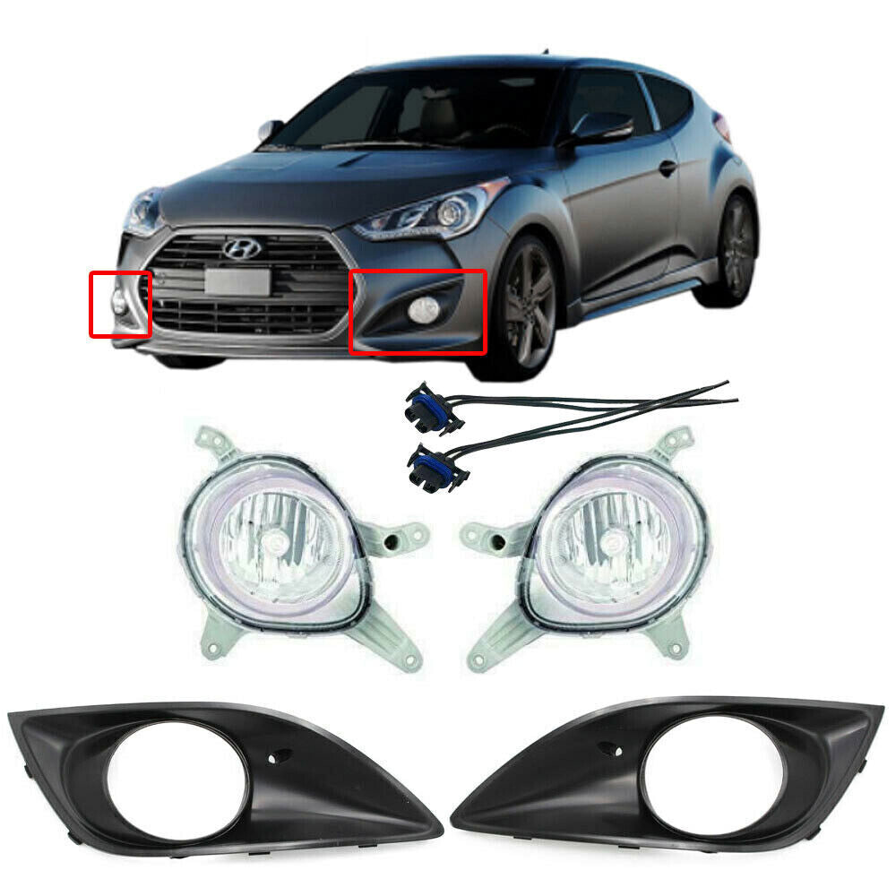 1. Dual fog light 6-pole kit for Hyundai for Veloster Turbo 2013-2016