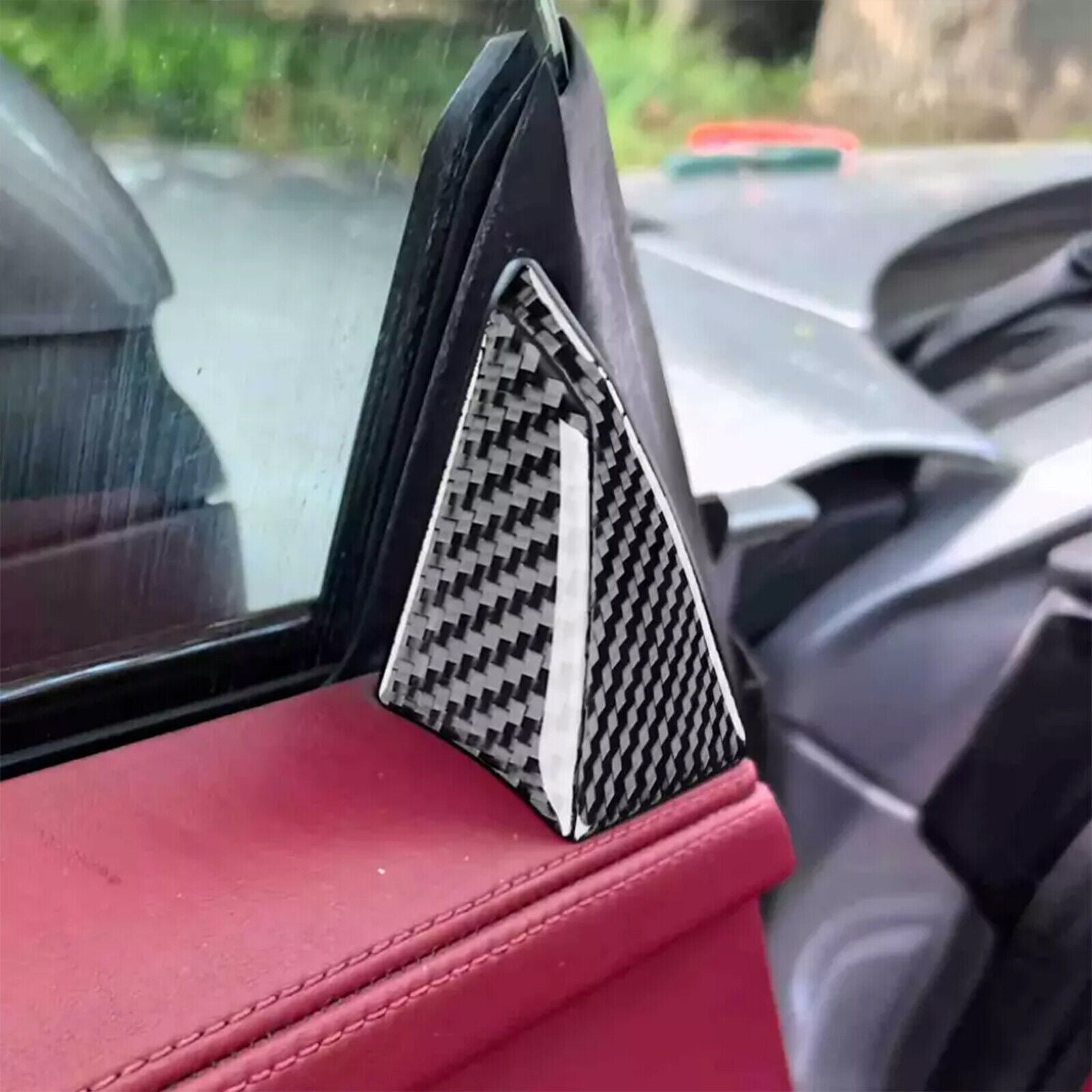 for Porsche 911 992 2019-2023 Soft Carbon Fiber Interior A Pillar Panel Trim