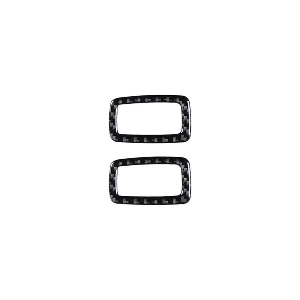 2x Carbon Fiber Rear Window Lift Switch Buttons Cover for Jeep Liberty 2008-2012