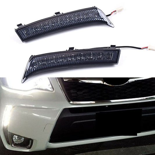 2X LED DRL Daytime Running Light Fog Lamp Kits for Subaru Forester 2013-2018 14