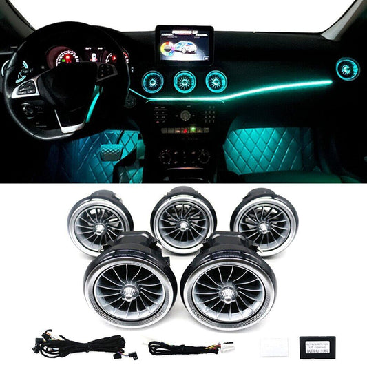 Suitable for Mercedes-Benz AB CLA GLA W117 12-color LED air conditioning turbine vents