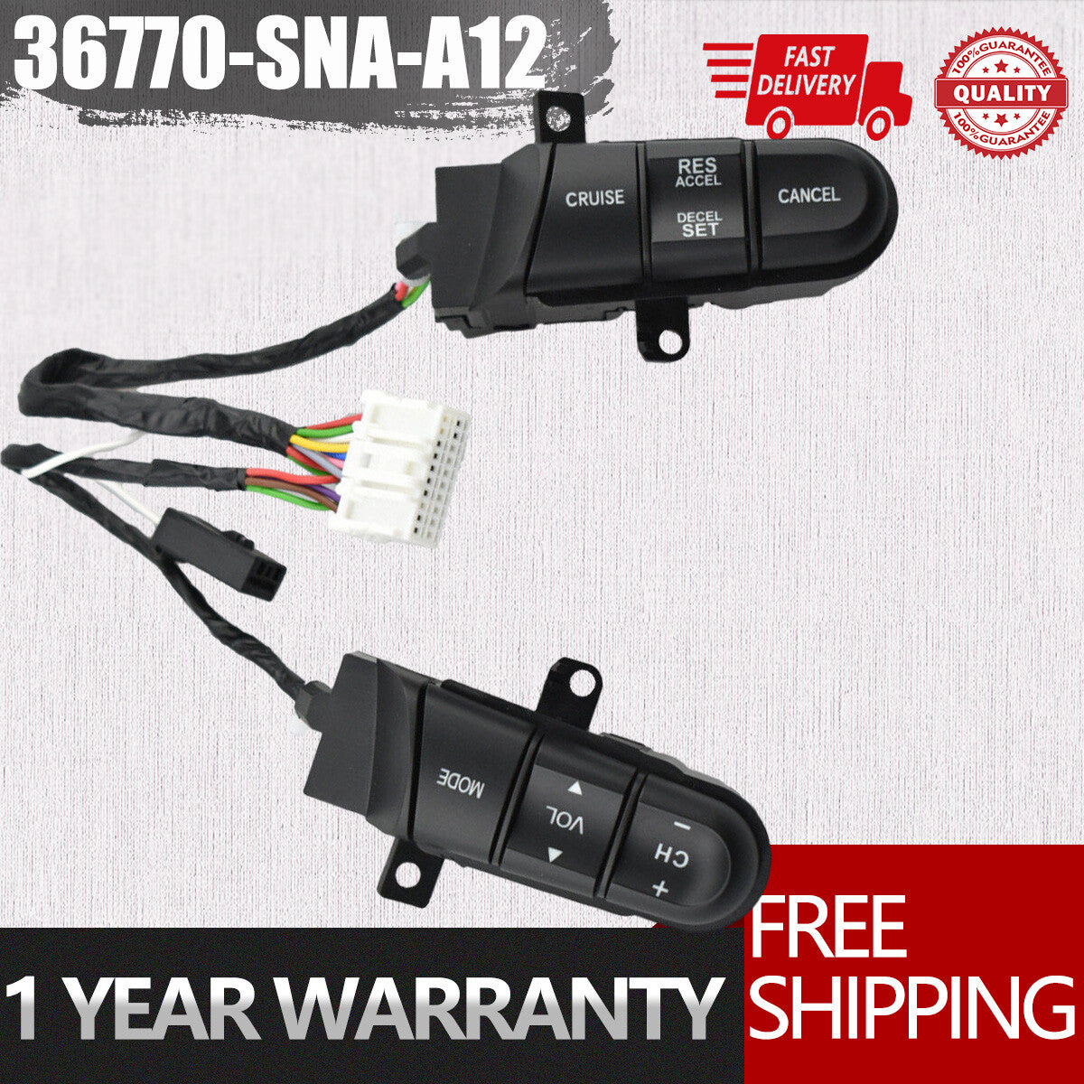36770-SNA-A12 Steering Wheel Button Volume Cruise Control for Honda Brio HRV