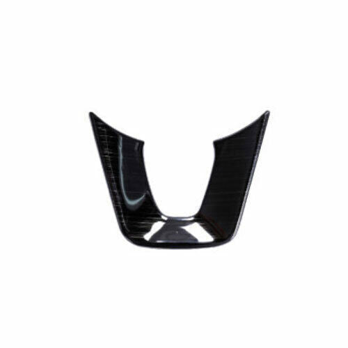 Car Inner Steering Wheel U Type Cover Trim for Kia Seltos 2020-2022 Black Steel