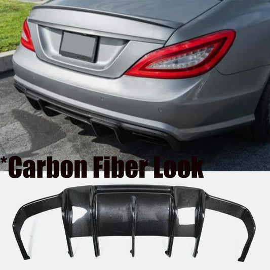 Carbon Fiber Rear Bumper Diffuser Lip for Mercedes-Benz CLS Class W218 CLS63 AMG