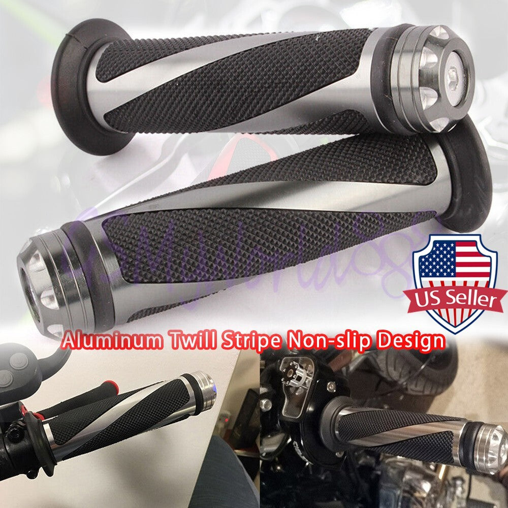 Gray 7/8 22mm Handlebar Hand Grip Fit For Caf Racer 1130 2UE 756 Imperiale 400