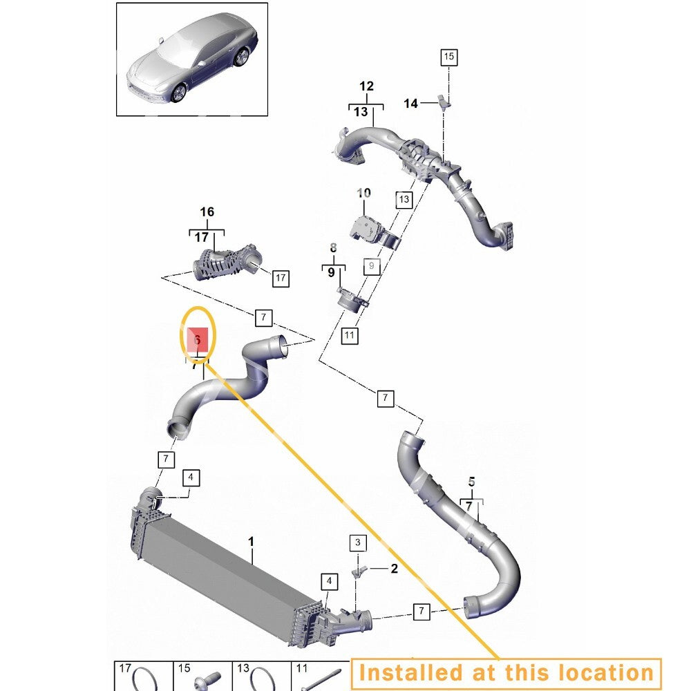 Suitable for PORSCHE for PANAMERA PRESURE hose. equipment manufacturer: 971145708AF