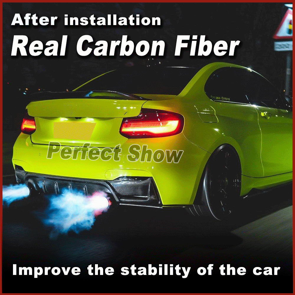 for BMW 2 Series F22 220i M Tech M Sport 14-17 REAL Carbon Rear Bumper Diffuser