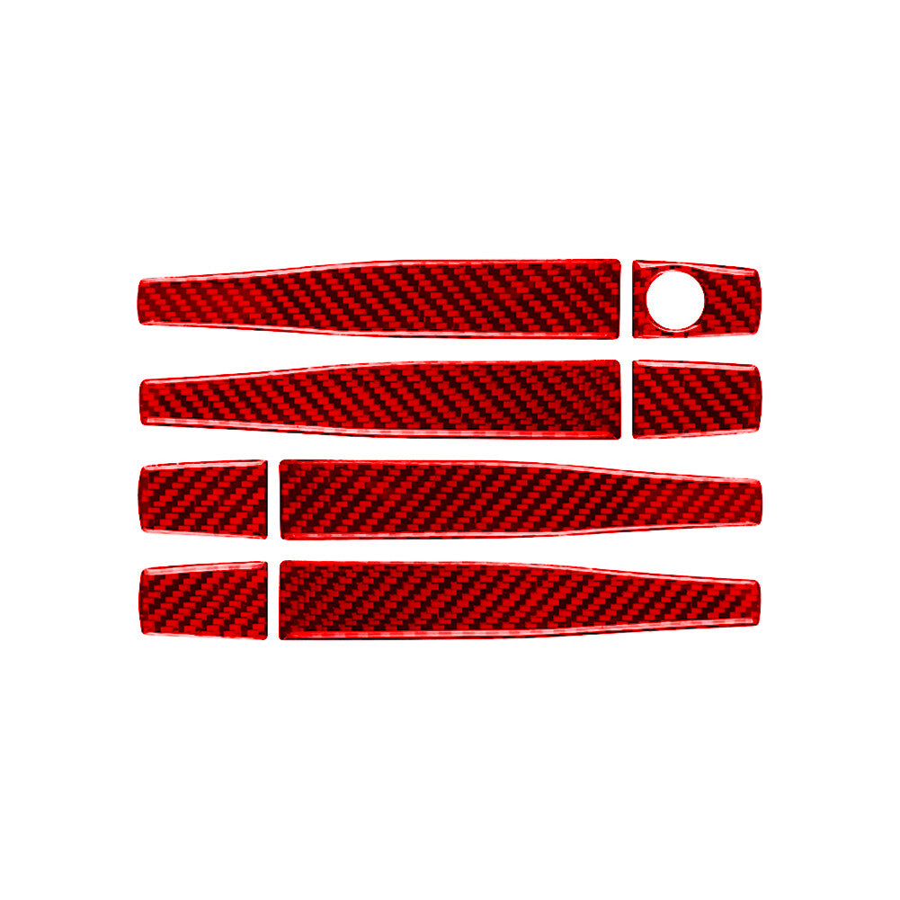 8Pcs Red Carbon Fiber Door's Handle Cover Trim for Chevrolet for Cruze 2009-2015