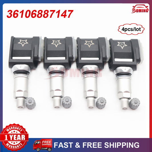 4PCS TPMS Tire Pressure Monitoring Sensors 36106887147 for BMW 5 6 7 X3 X4 X5
