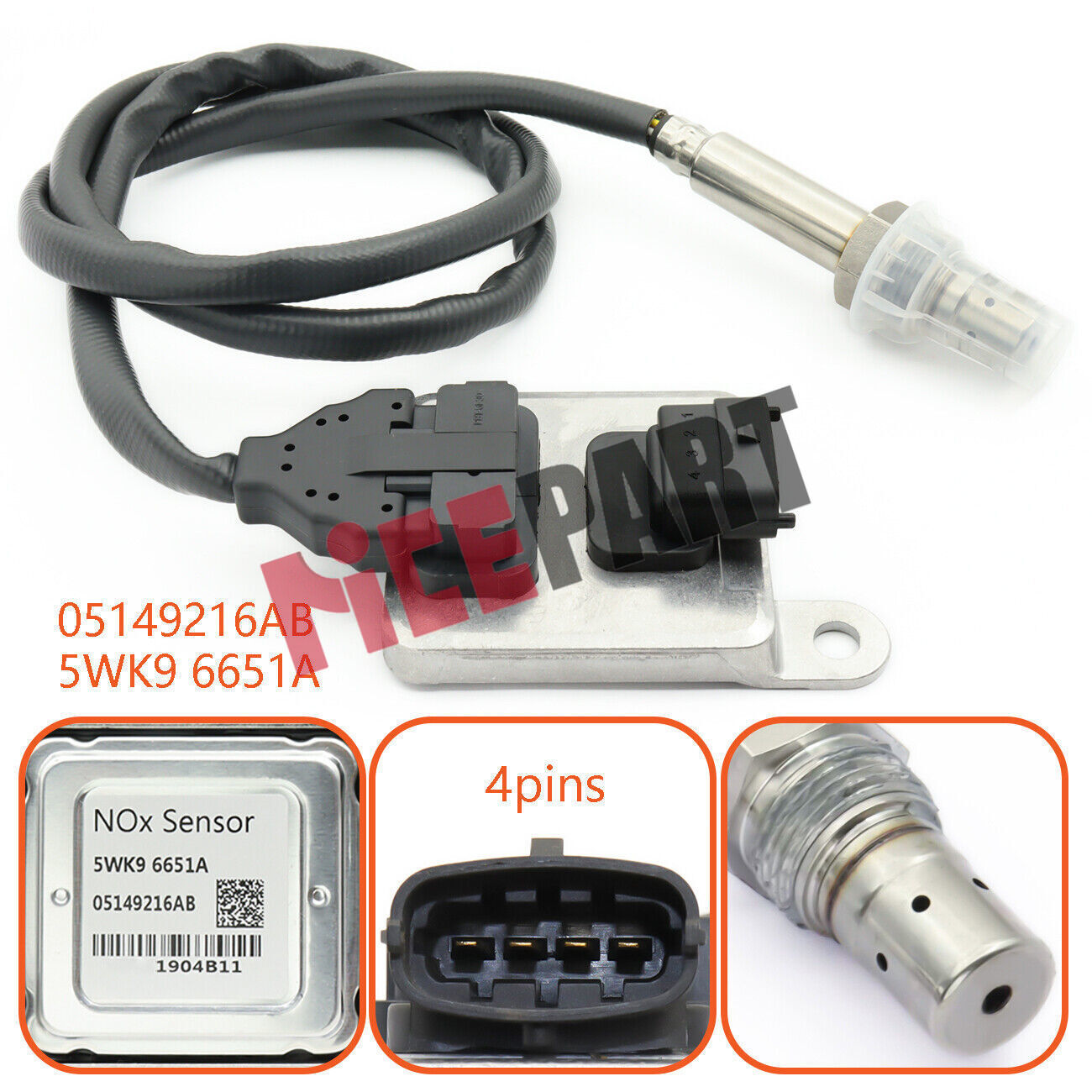 Nox sensor 05149216AB compatible with for Dodge for Ram 3500 4500 5500 6.7L diesel 5WK96651A