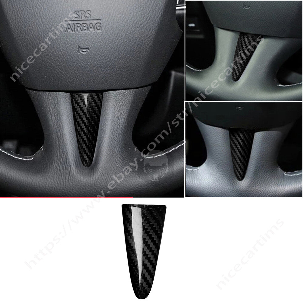 Real Carbon Fiber Steering Wheel Center Panel Cover for Infiniti Q50 Q60 2014-17