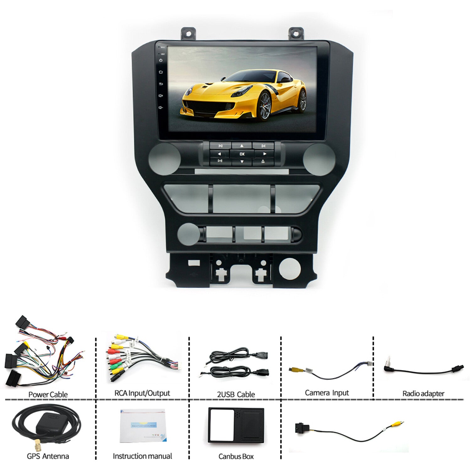 Car Stereo Radio Suitable for Ford for Mustang 2015-2021 9 Android 12 Replacement