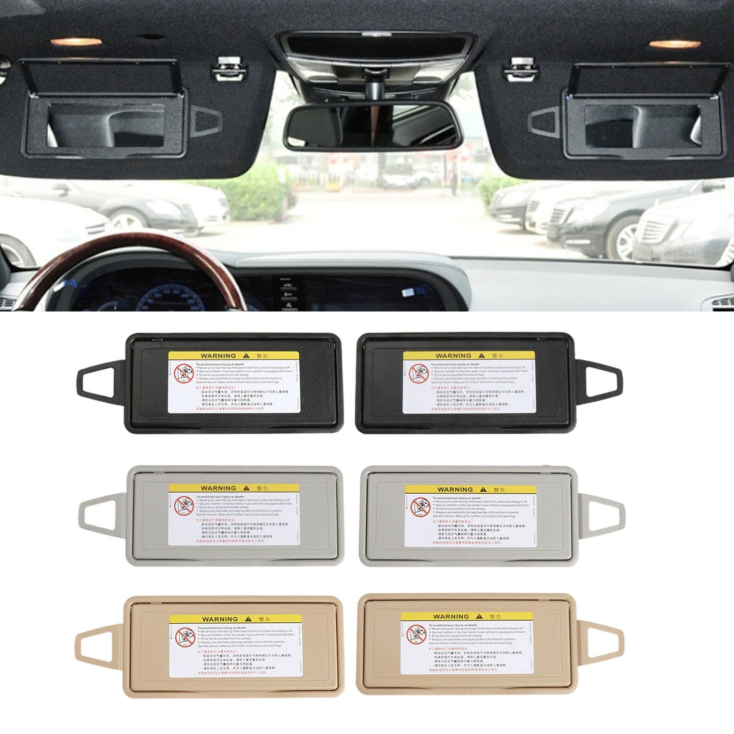 Side sun visor frame protector for Mercedes-Benz S-Class W220 1998-2005 R/L