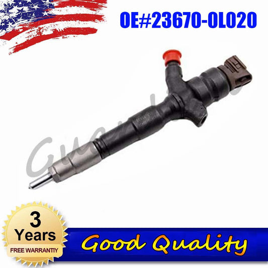 Diesel fuel injector 23670-0L020 is suitable for Toyota Hilux 2KD-FTV Euro4 and 1KD-FTV Euro4.
