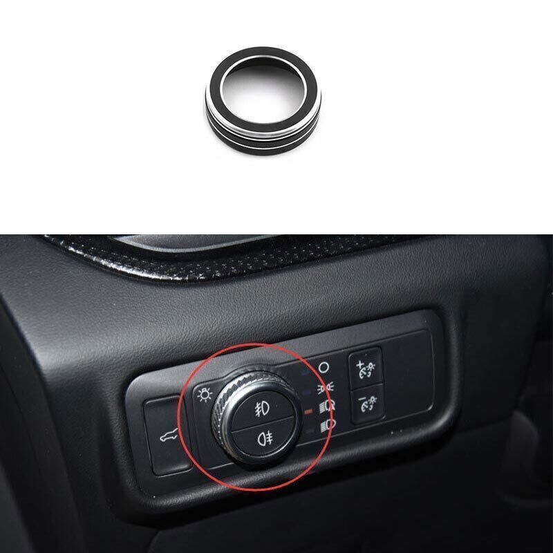 1X Aluminum 20-2024 Headlight Switch Control Frame Trim Black for Ford Explorer