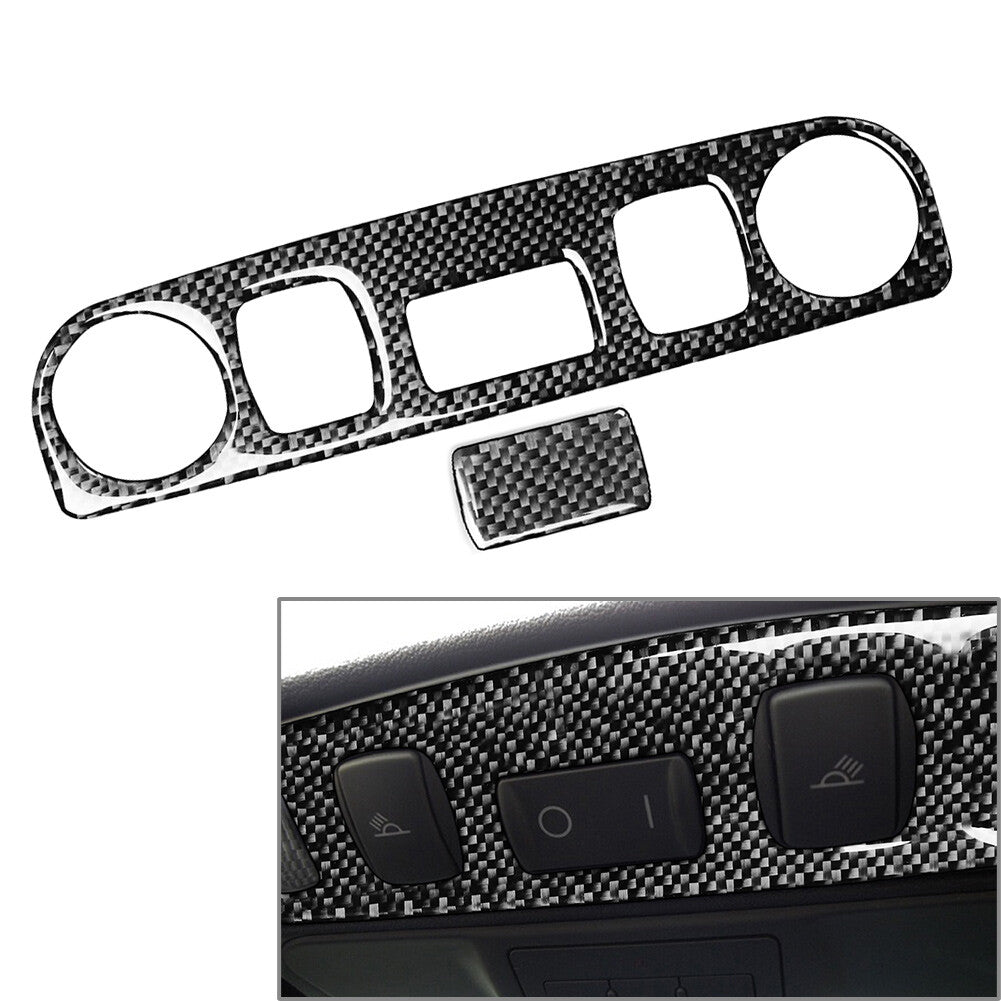 2x Convertible Car Reading Light Panel Cover Trim Carbon for Audi TT 8N 2001-06
