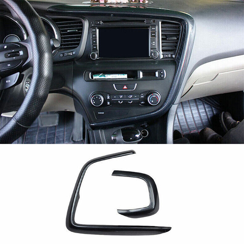 for Kia Optima 11-15 Carbon Fiber Central Console Air Outlet Vent Cover Trim 2x