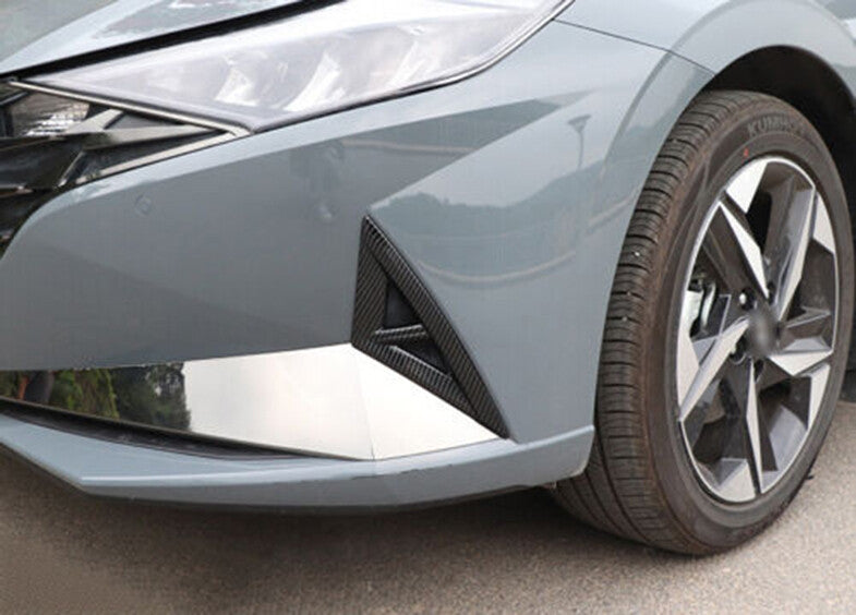 Carbon Fiber Front bumper Fog Light Lamp Cover Trim for Hyundai for Elantra 2021-22