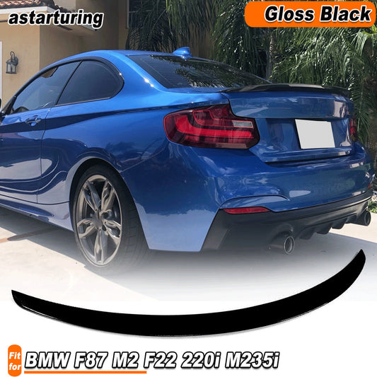 for BMW F87 M2 F22 220i M235i 2014-2021 Glossy Black Rear Trunk Spoiler Wing Lip