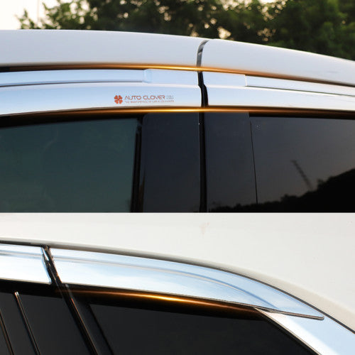 4X Chrome Window Visor Vent Shade Rain Guard Deflector for Cadillac XT5 17-2021
