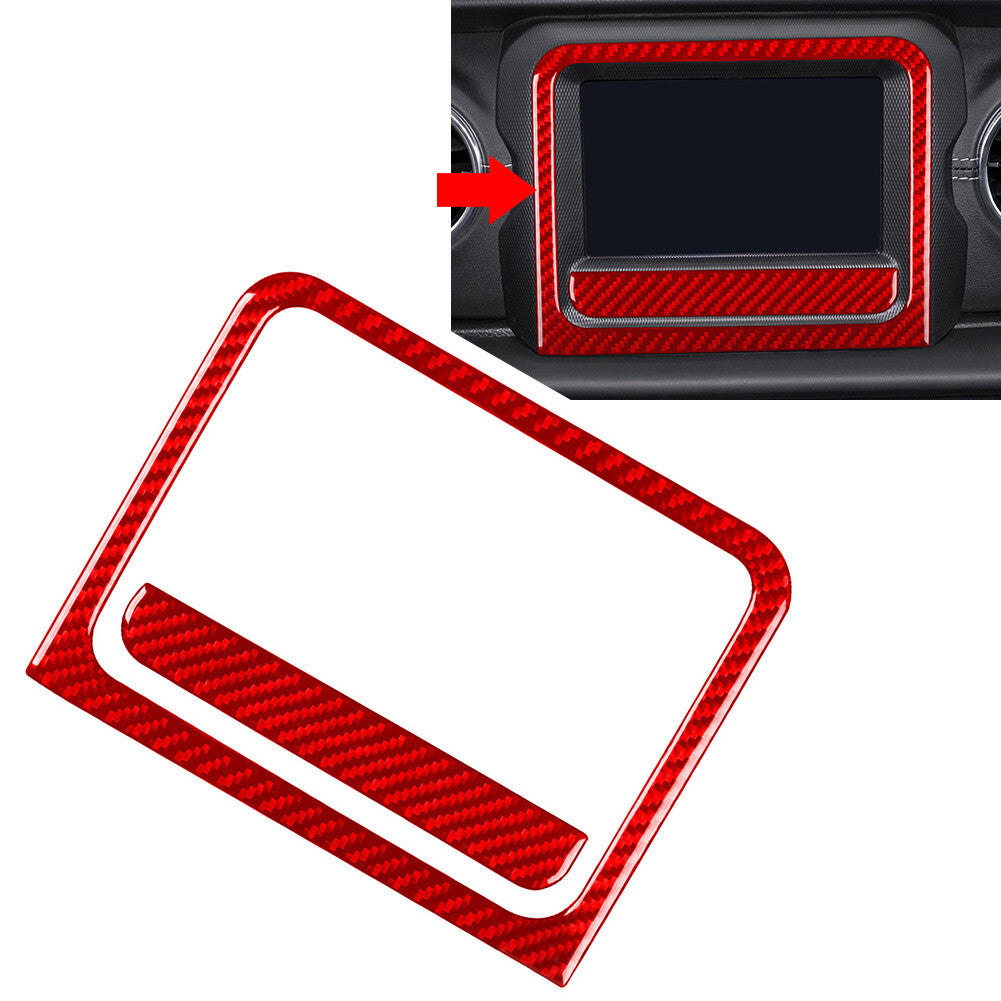 GPS Navigation Panel Cover Trim for Jeep for Wrangler JL Gladiator JT Set Red US