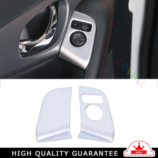 Rearview Mirror Adjustment Cover Fit for Nissan Rogue Sport 2017-21 Matte Silver
